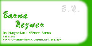 barna mezner business card